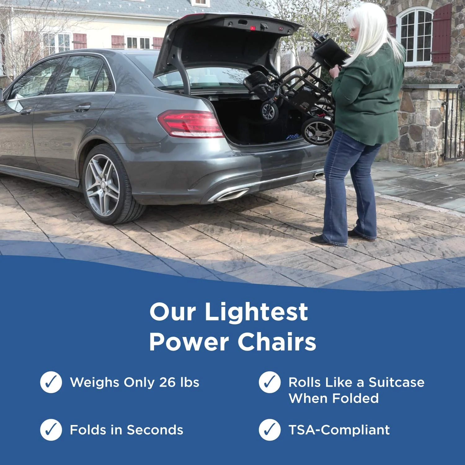Journey Air Elite Lightweight Folding Power Chair - Image 5