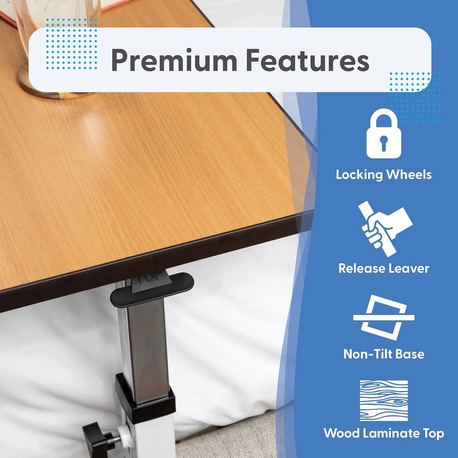 Journey™ Overbed Table – Adjustable & Portable Design - Image 4