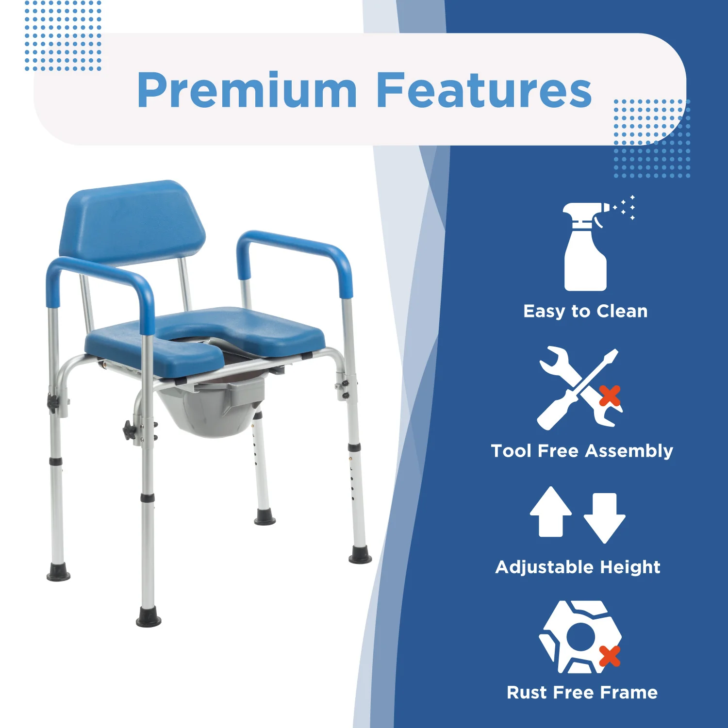 Journey SoftSecure 3-in-1 Commode Chair with Microban Protection - Image 6