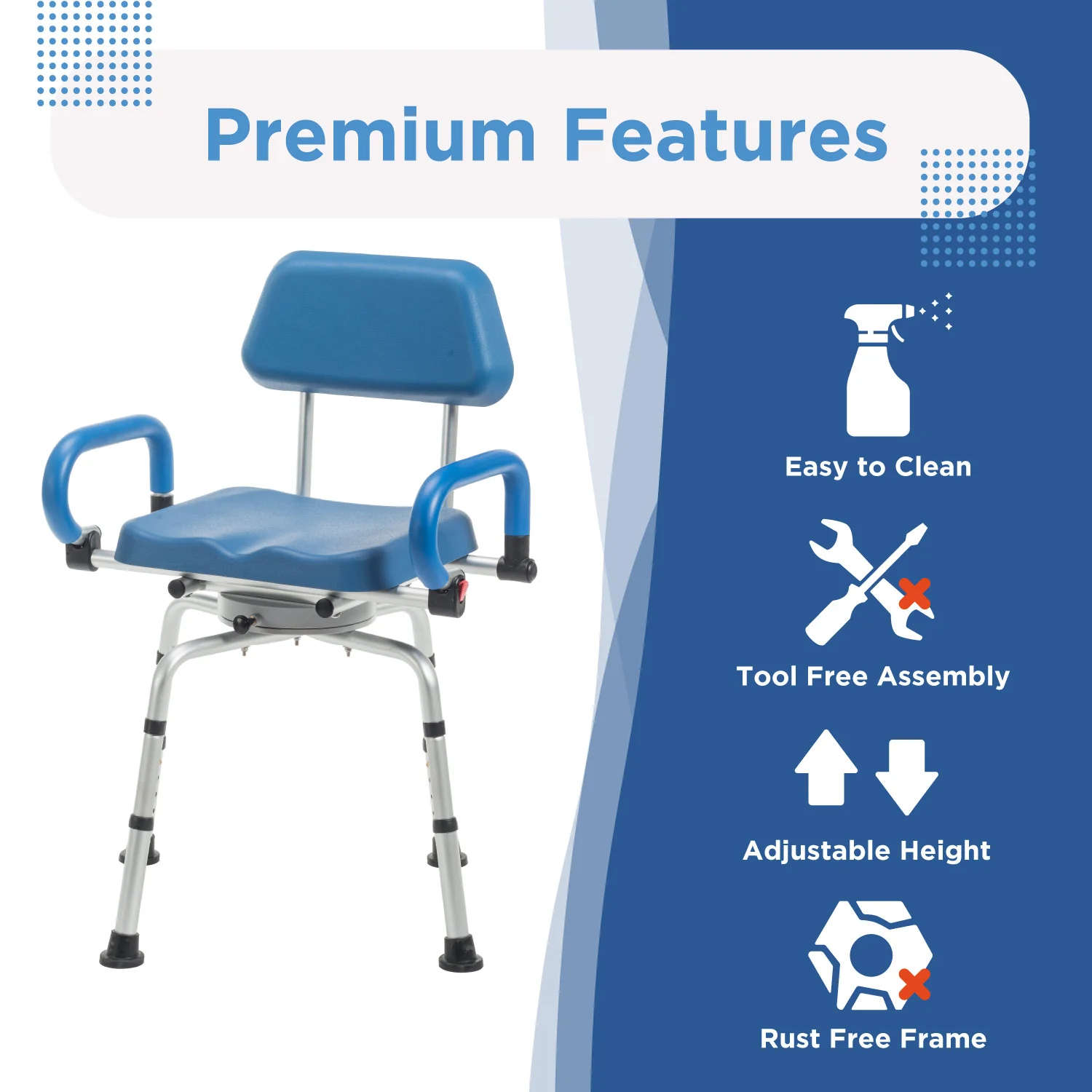 Journey SoftSecure Rotating Shower Chair with Microban Protection - Image 7