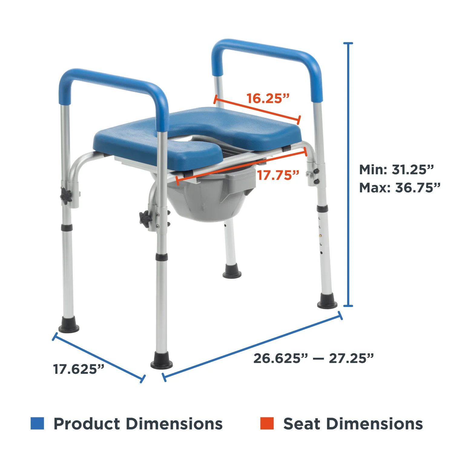 Journey SoftSecure 3-in-1 Commode Chair for Home & Bedside Use - Image 4