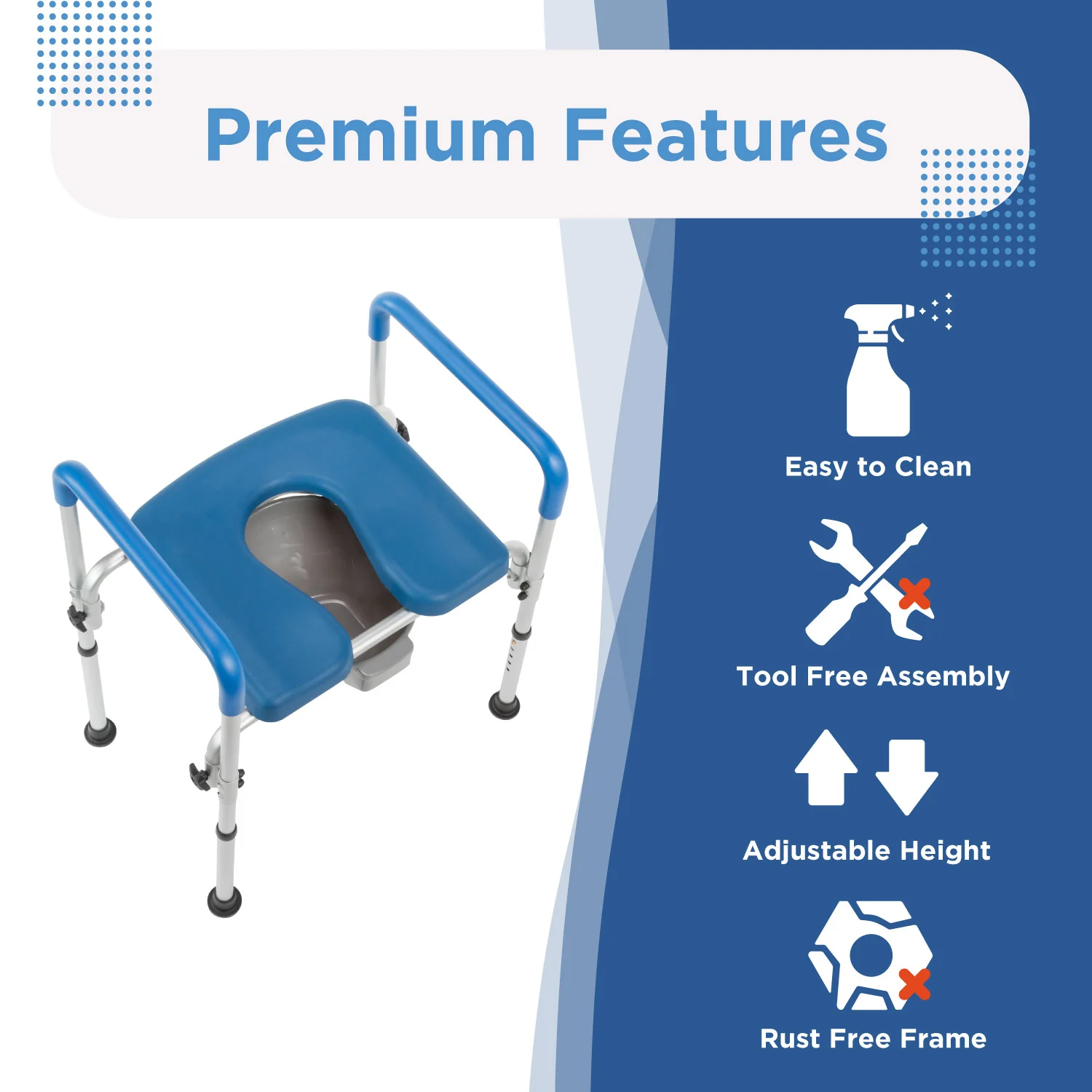 Journey SoftSecure 3-in-1 Commode Chair for Home & Bedside Use - Image 5