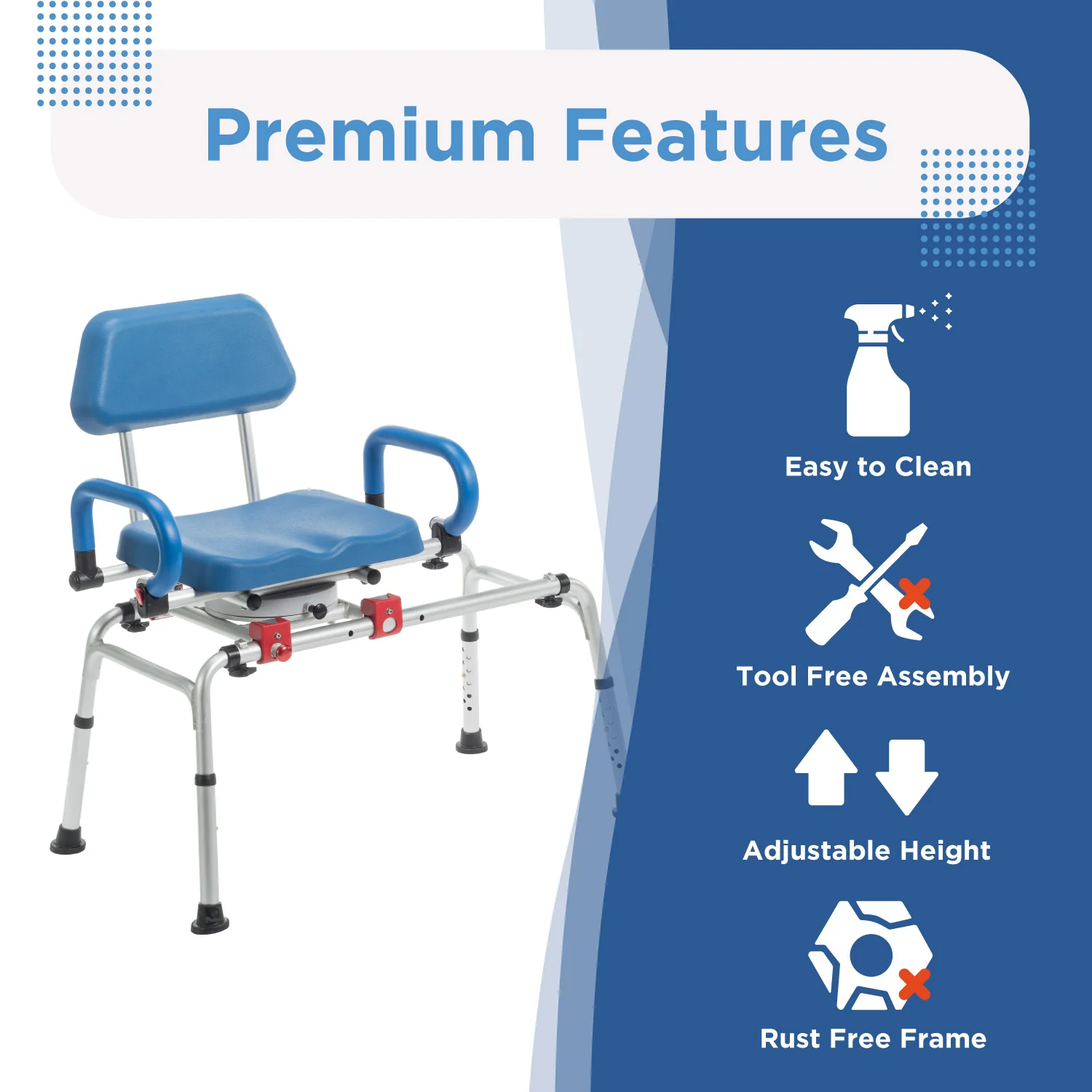 Journey SoftSecure Bath Transfer Bench – Rotating & Safe - Image 3
