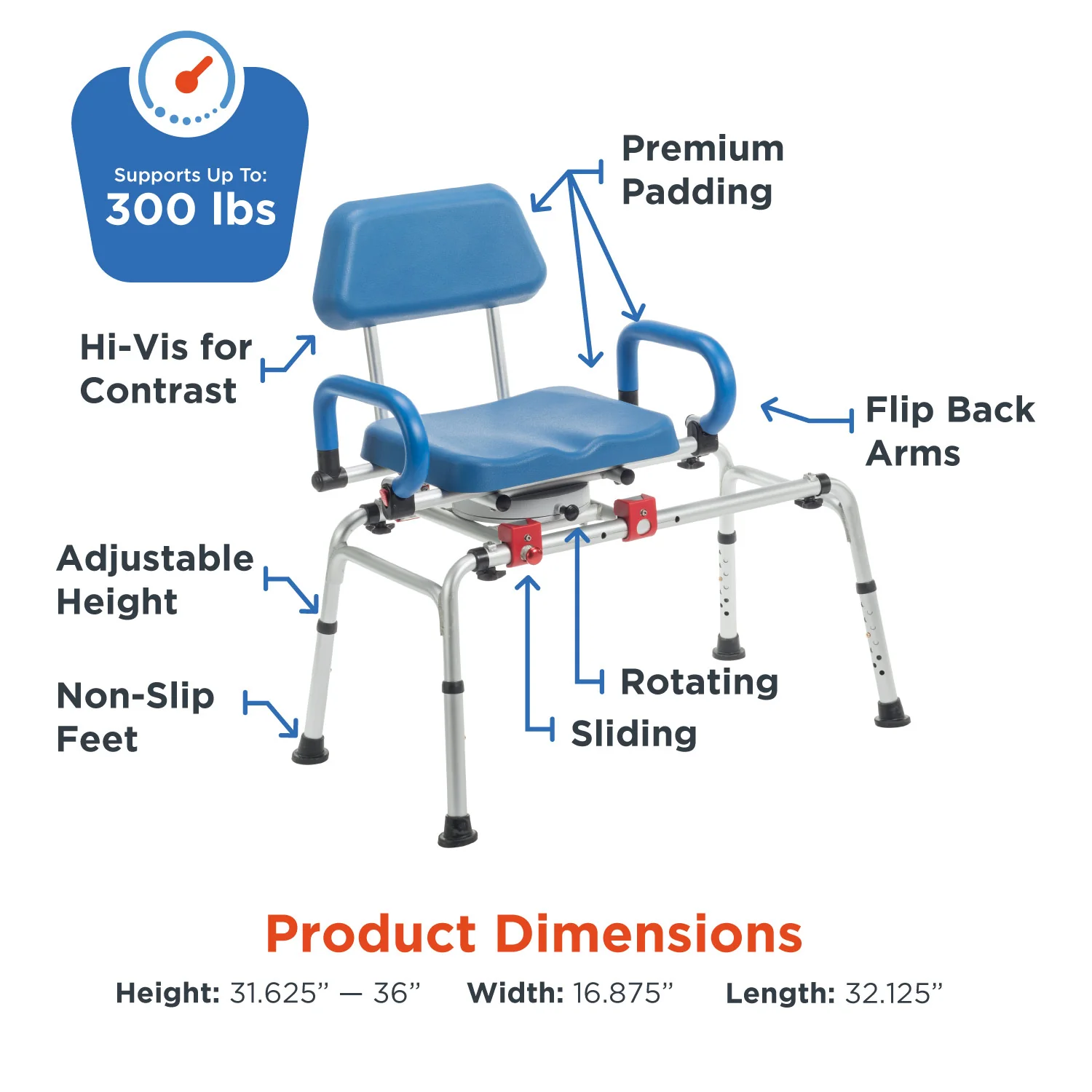 Journey SoftSecure Bath Transfer Bench – Rotating & Safe - Image 4