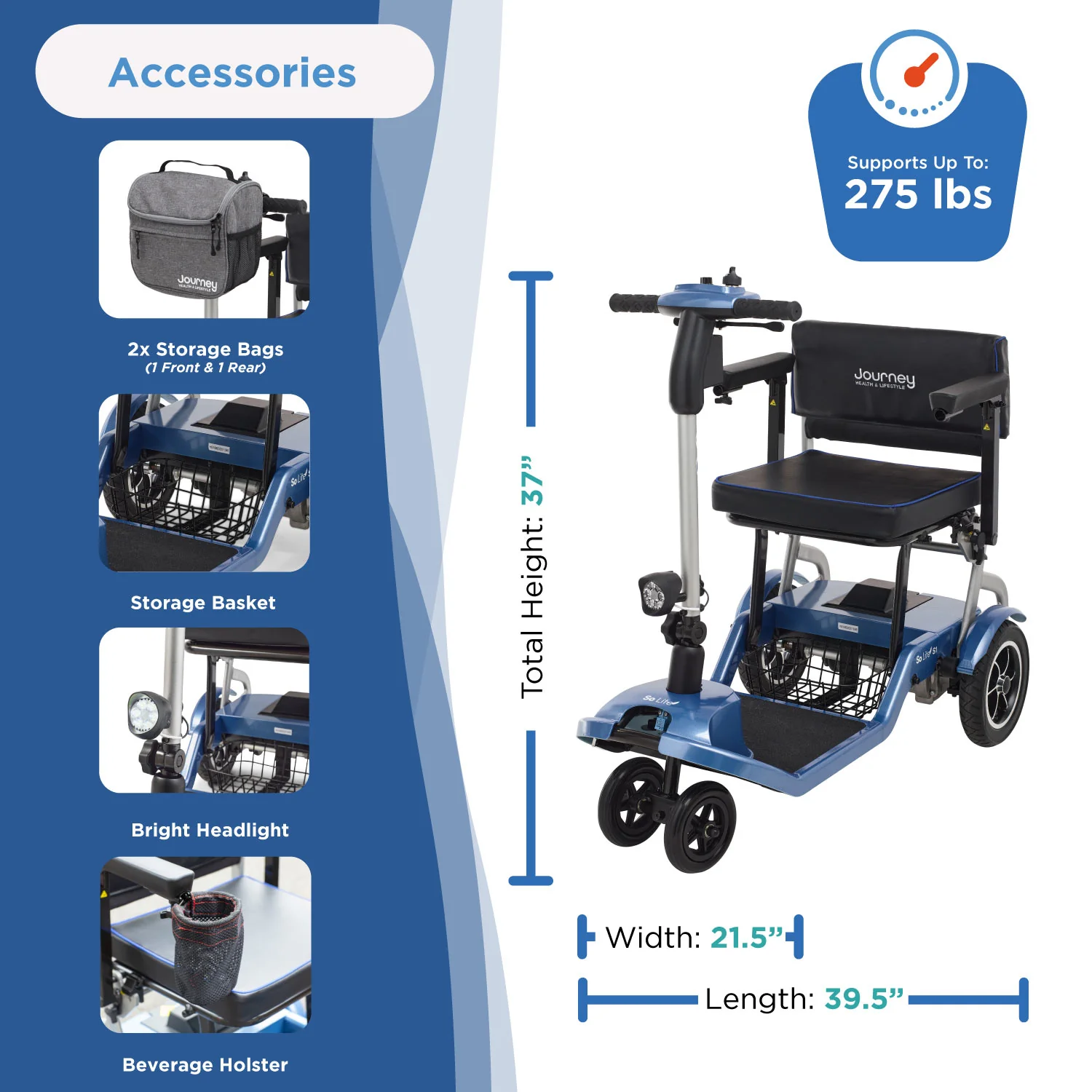 Journey So Lite® Folding Power Scooter - Image 5