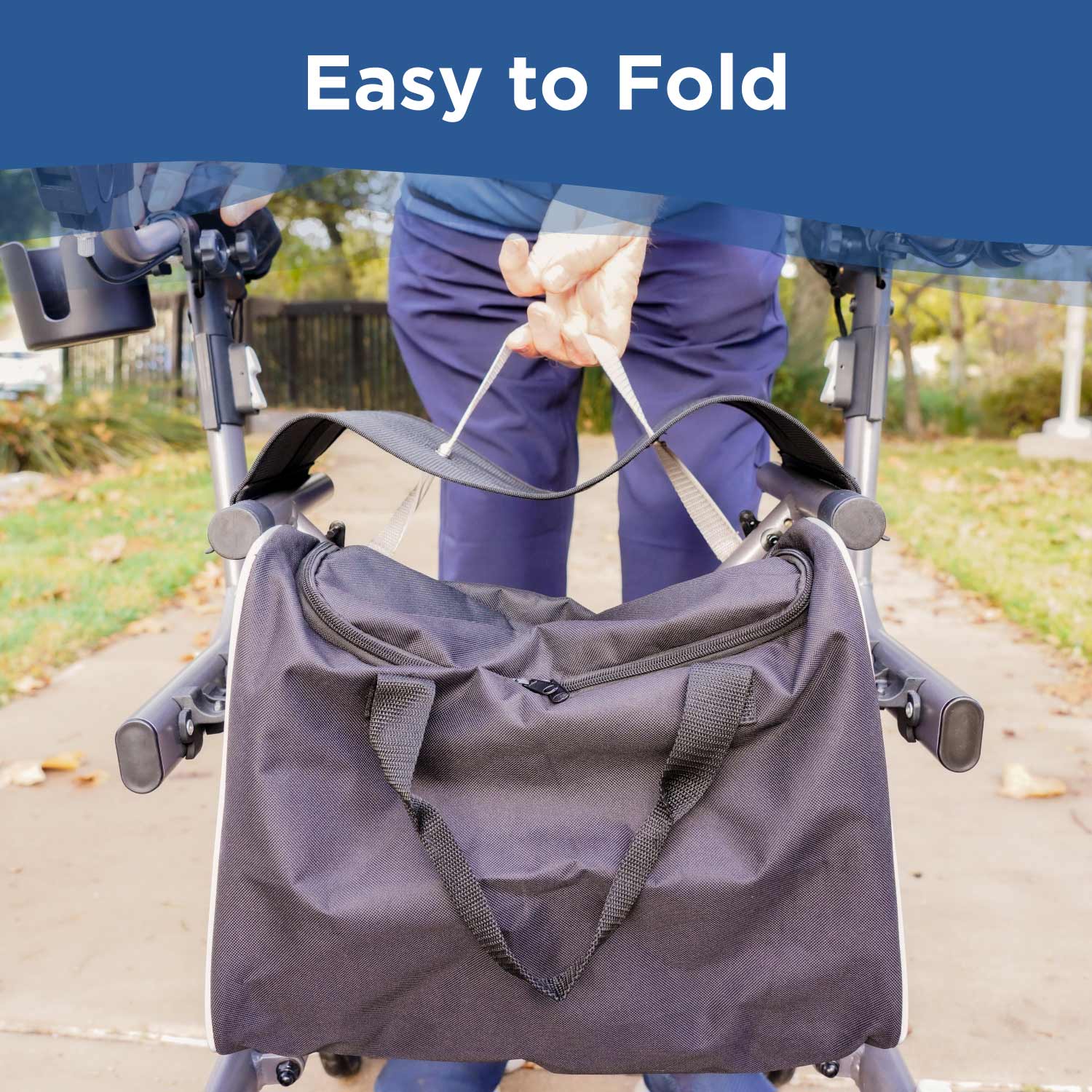 Journey UPWalker EZ Lite – Lightweight Folding Rollator for Seniors - Image 4