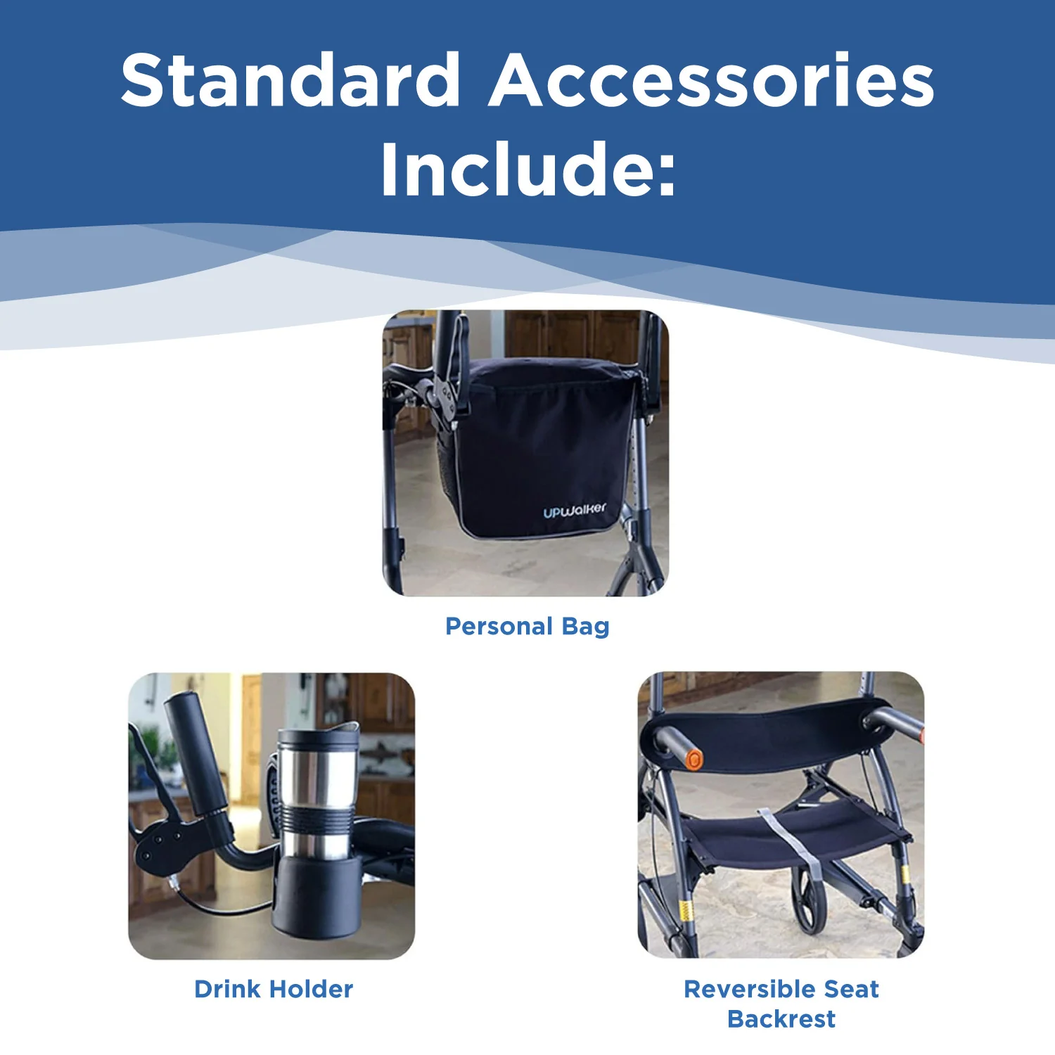Journey UPWalker EZ Lite – Lightweight Folding Rollator for Seniors - Image 5