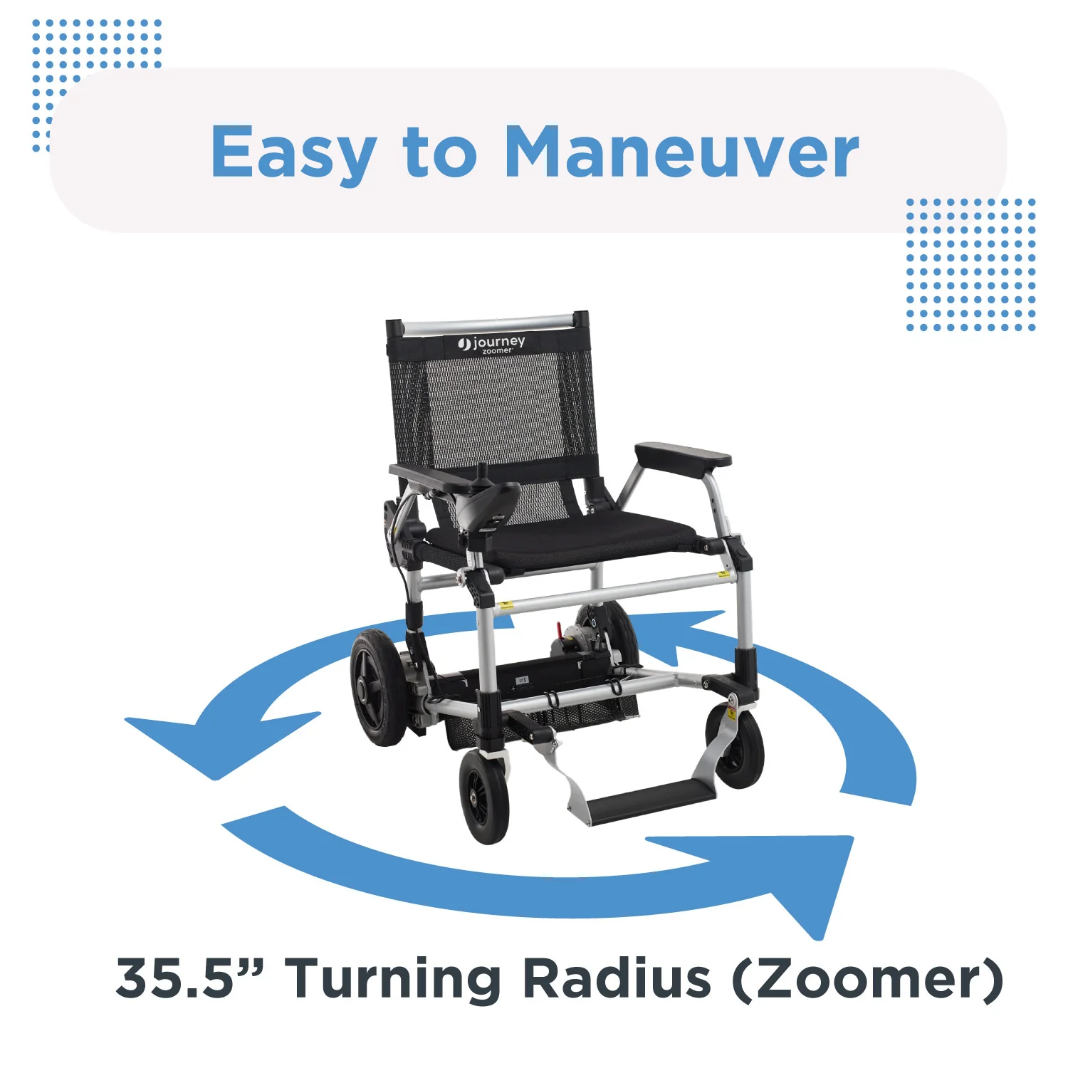 Journey Zoomer® Lightweight Folding Power Chair - Image 9
